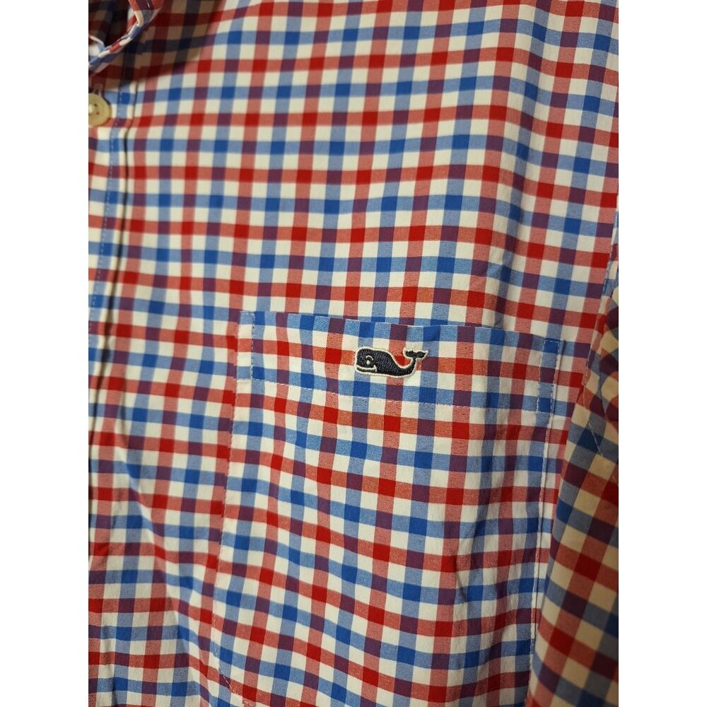 Vinyard Vines Performance‎ Classic Fit Tucker Shirt Mens XLarge Red/Blue Checked - Picture 2 of 7